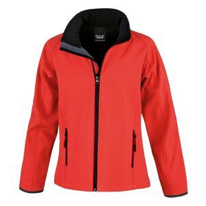 Result Core Womens/Ladies Soft Shell Jacket / Red/Black